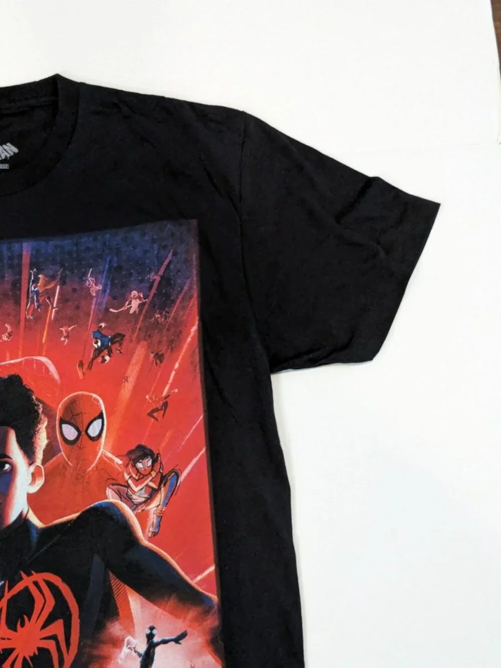 Marvel Spider Man Across the Spider Verse Graphic T shirt Streetwear Y2K Large